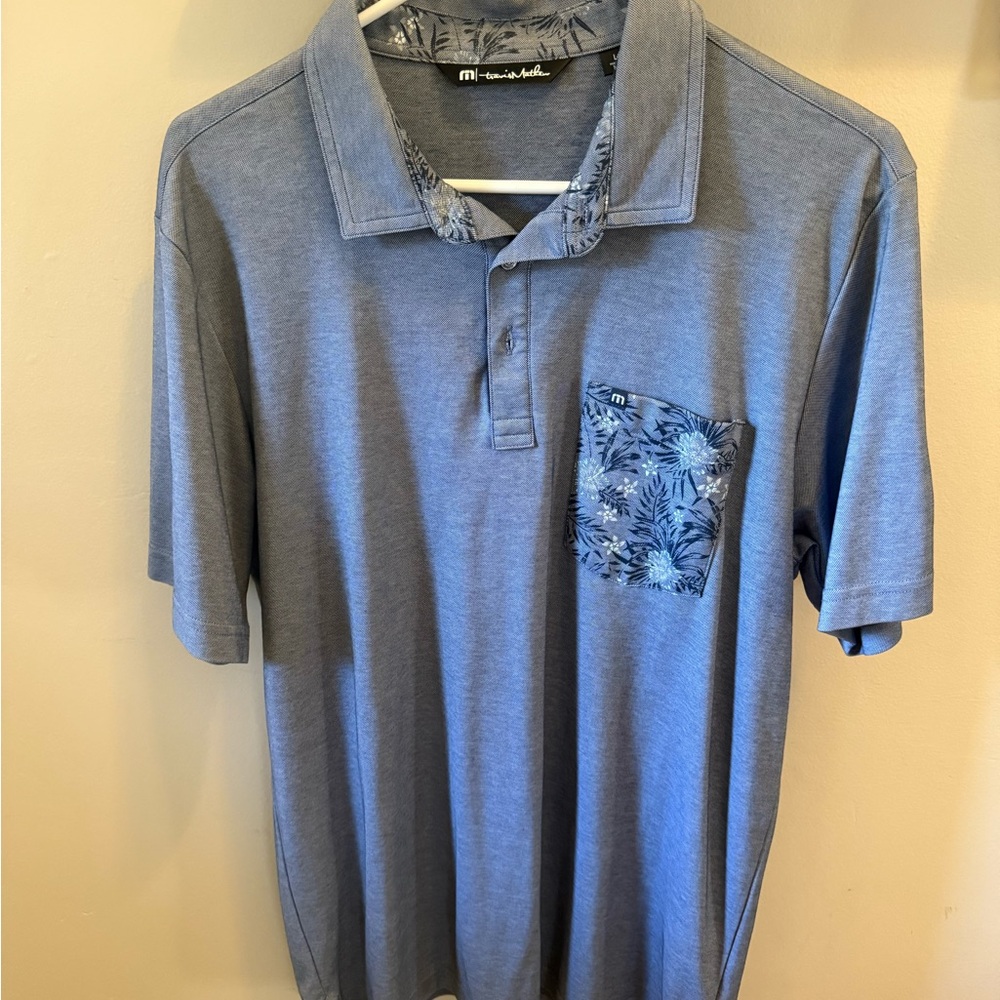 Men's Blue Great Travis Mathew Polo Shirt